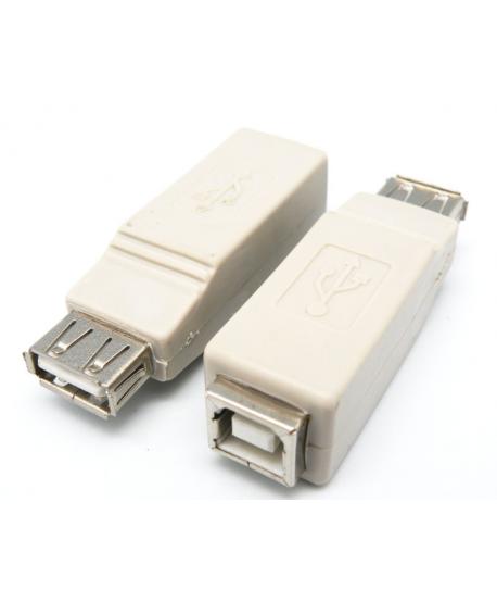 ADAPTADOR USB A HEMBRA - USB B HEMBRA