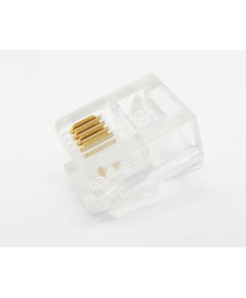 CONECTOR TELEFONO 4 VIAS RJ11 6p4c CABLE PLANO