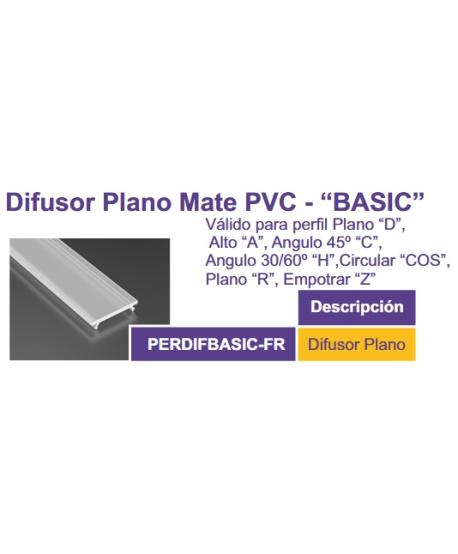 DIFUSOR 2m. PVC FOSCO PLANO "BÁSICO"