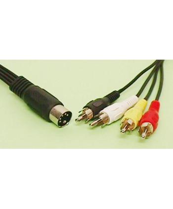 CONNEXION 5P DIN MÂLE - 4 x RCA MÂLE 1.5m