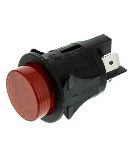 INTERRUPTEUR D’ÉCLAIRAGE MARCHE-ARRÊT 220V Ø25mm ROUGE