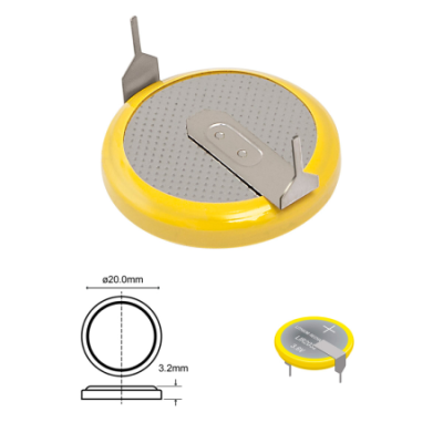 BATERIA RECARREGÁVEL LIR2032 de lítio 3.6V/40mAh C.I.