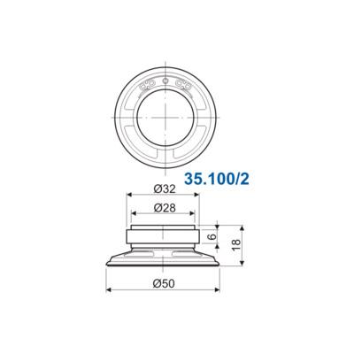 ALTO-falante 3" (75 mm) 8 Ohm 2W 3"