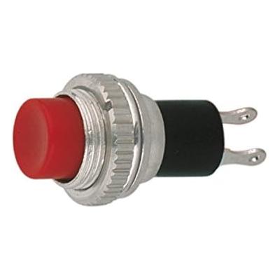 BOUTON POUSSOIR MINIATURE N.C. 250V 0.5A ROUGE