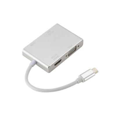 ADAPTATEUR USB-C 3.1 vers HDMI+VGA+DVI+USB 3.0 15cm