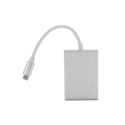 ADAPTATEUR USB-C 3.1 vers HDMI+VGA+DVI+USB 3.0 15cm