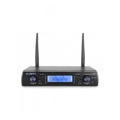 DOBLE MICROFON INALAMBRICO UHF WM62 16Ch