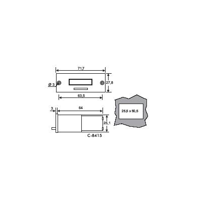 CONTADOR ELETROMAGNÉTICO C / RESET 12V CEBEK C-8415