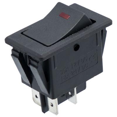 INTERRUPTOR (DPST) 12V/35A 24V/18A DC LED ROJO