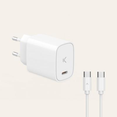 CHARGEUR USB TYPE C ROUGE 20W KSIX BLANC