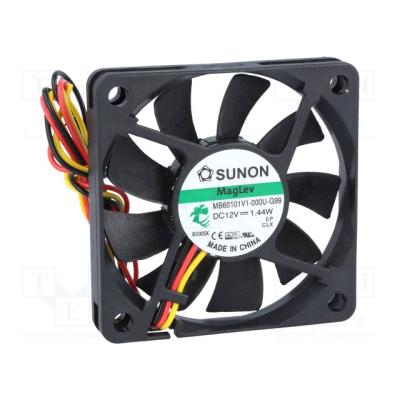 FAN 12Vdc 1.44W 60x60x10mm 3 FILS