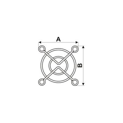 REJILLA METALICA PROTECTORA VENTILADOR 40x40mm