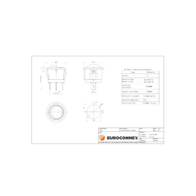 3P INTERRUPTEUR LED NOIR À BASCULE 250V6A Ø20mm