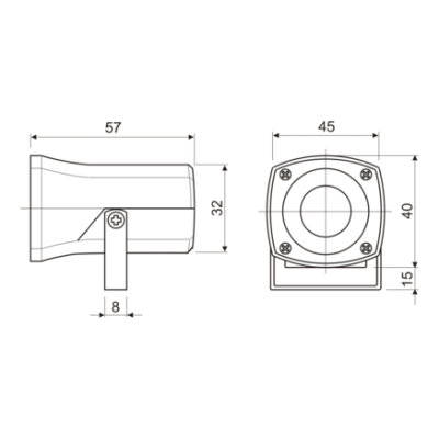 SIRENA ALARMA PIEZOELECTRICA UNITONO 12V 115dB