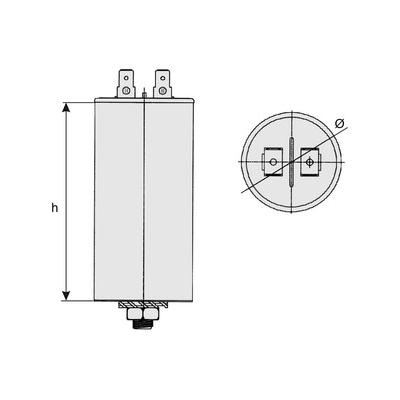 CONDENSATEUR DE DÉMARRAGE 90uF 5% 450V Ø49x117mm