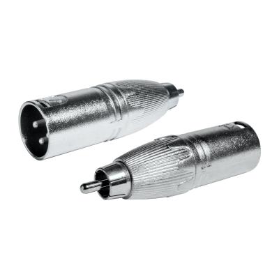 XLR MACHO 3 PINOS PARA RCA ADAPTADOR MACHO