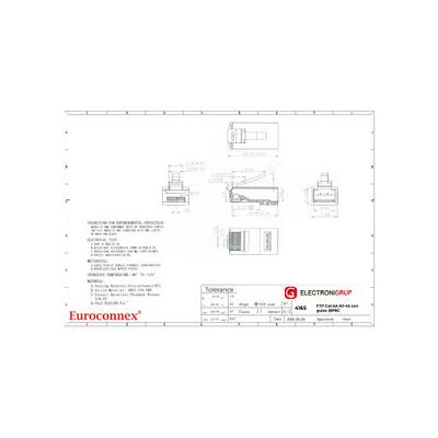 CONNECTEUR RJ45 FTP CAT.6A 8P8C + GUIDES