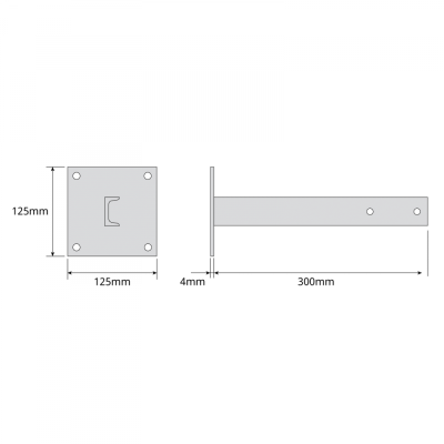 CARRA 4 PARAFUSO REFORÇADO "U" 30cm