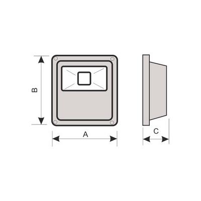 SPOT LED EXTÉRIEUR ALUMINIUM 30W 6500K IP66