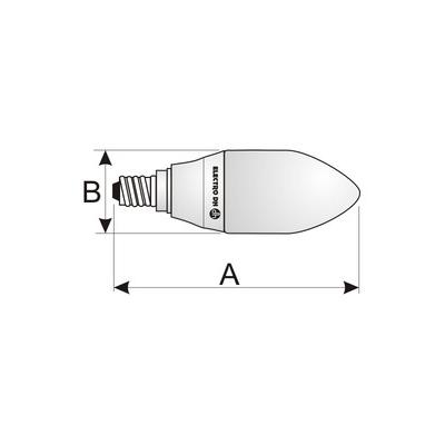 BOMBILLA LED VELA E14 5W BLANCA 4000K 440Lm