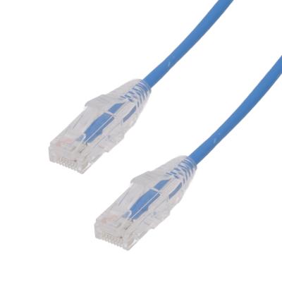 CONEXION UTP CAT.6A SLIM RJ45 0,6m AZUL