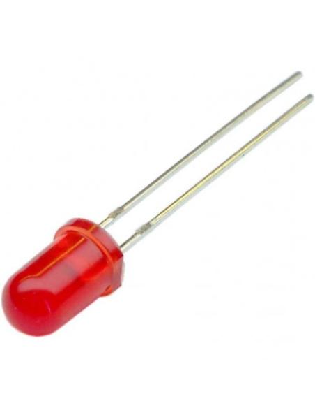 LED 5mm VERMELHO 2-2.4vdc 20mA