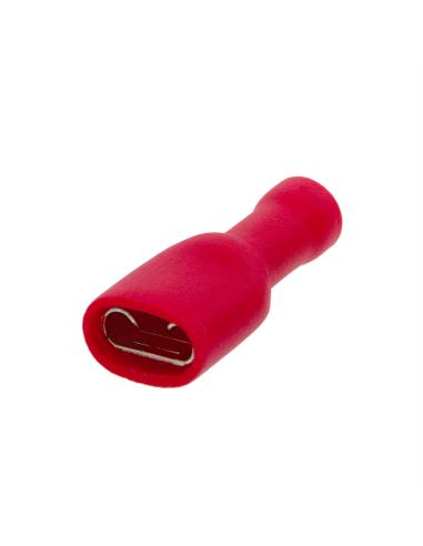 BLISTER FASTON HEMBRA 6,3mm AISLADO ROJO 100u.